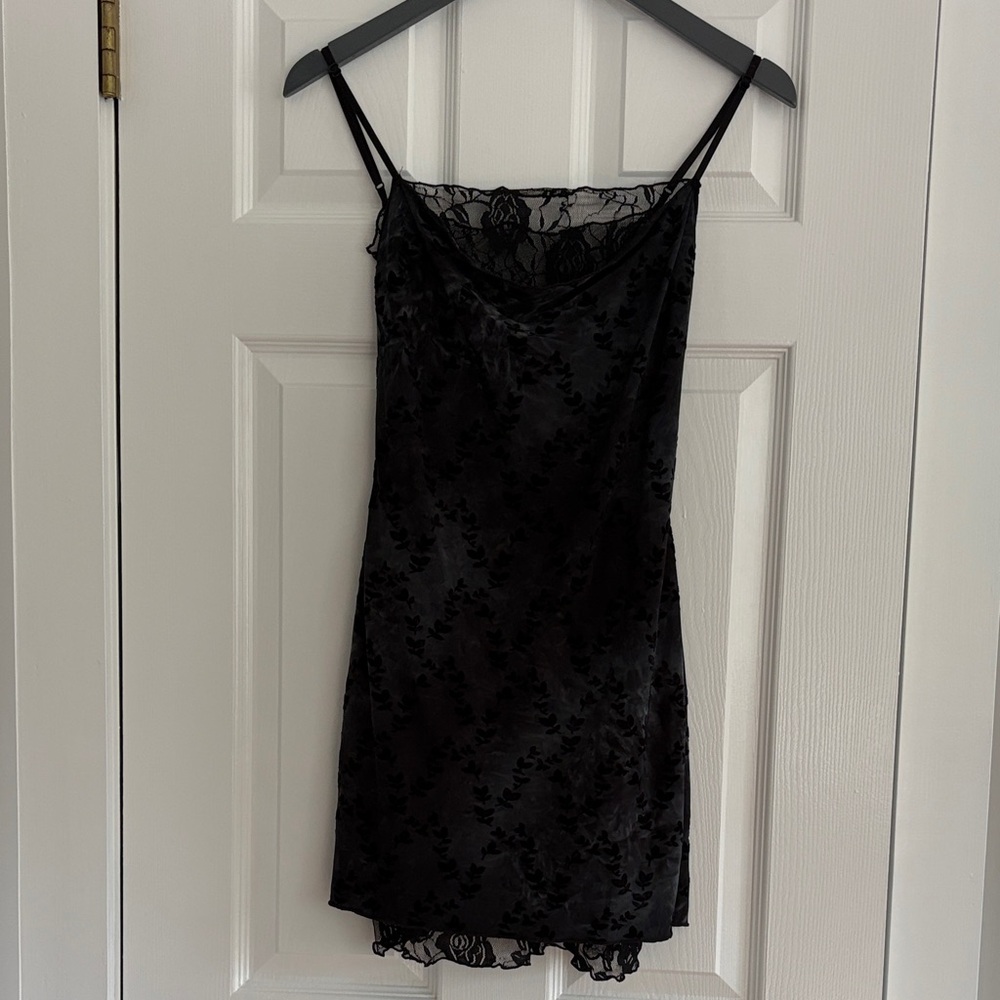 Elegant Black Lace Slip Dress